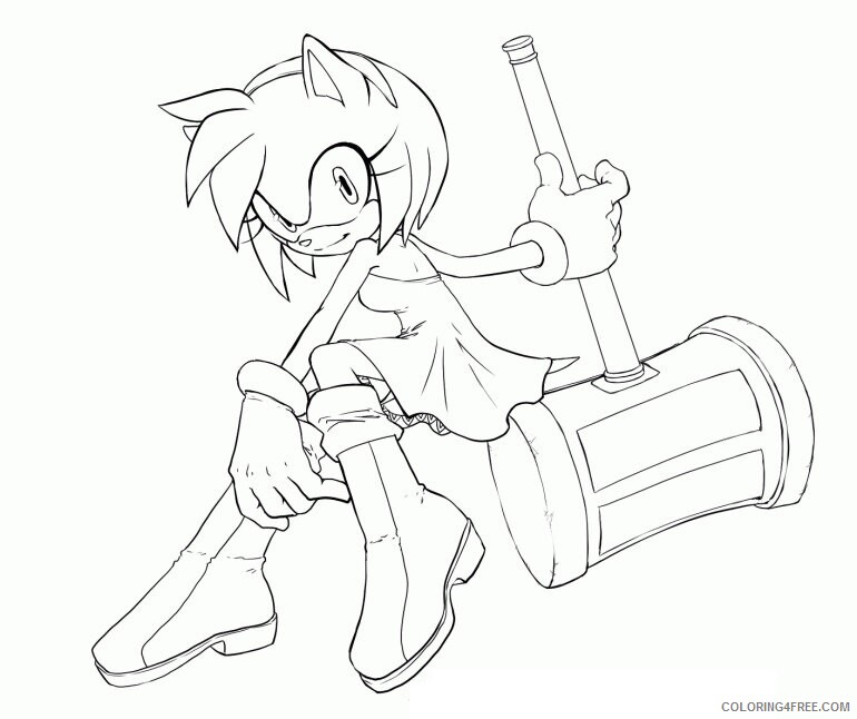 Amy Coloring Pages Printable Sheets Amy Rose Online 2021 a 5610 Coloring4free
