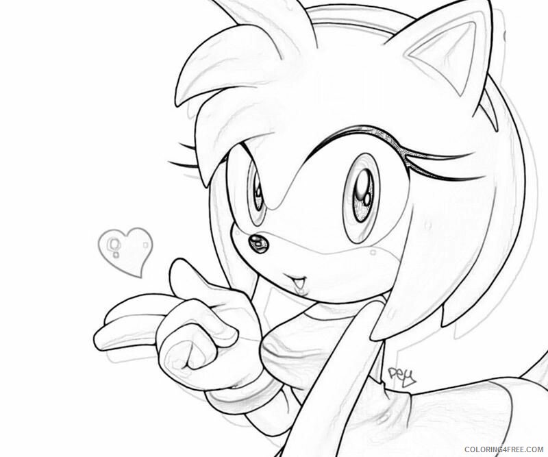 Amy Coloring Pages Printable Sheets Sonic Generations Amy Rose Character 2021 a 5618 Coloring4free