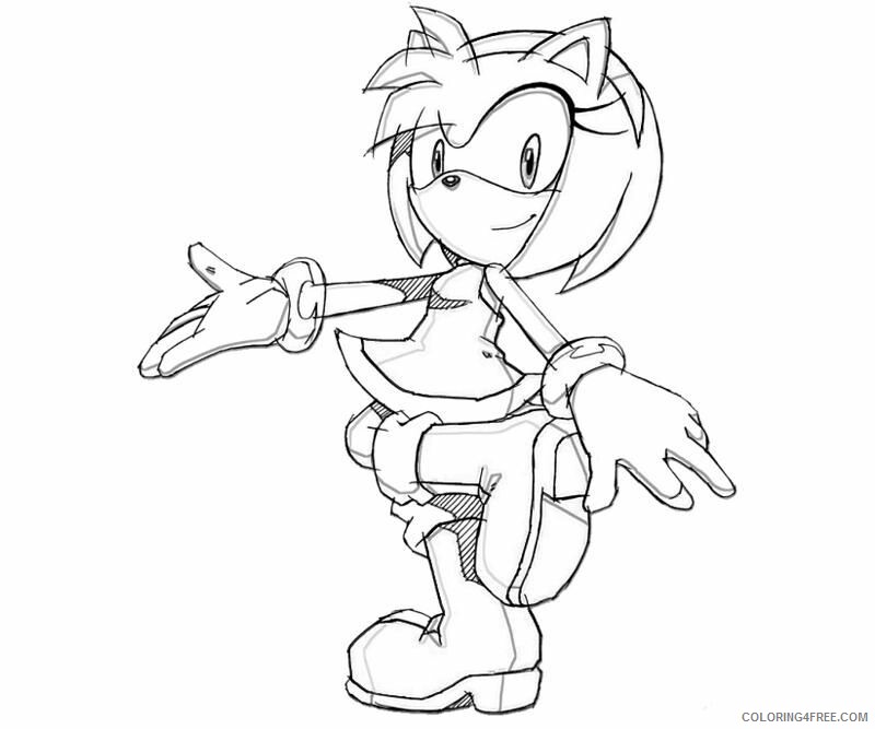Amy Coloring Pages Printable Sheets Sonic Generations Amy Rose Character 2021 a 5619 Coloring4free