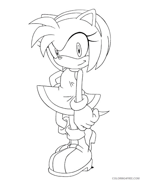 Amy Sonic Coloring Pages Printable Sheets Amy Rose Sonic Pages 2021 a 5632 Coloring4free