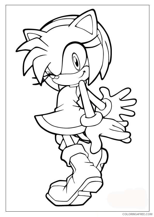 Amy Sonic Coloring Pages Printable Sheets Sonic X free 2021 a 5654 Coloring4free