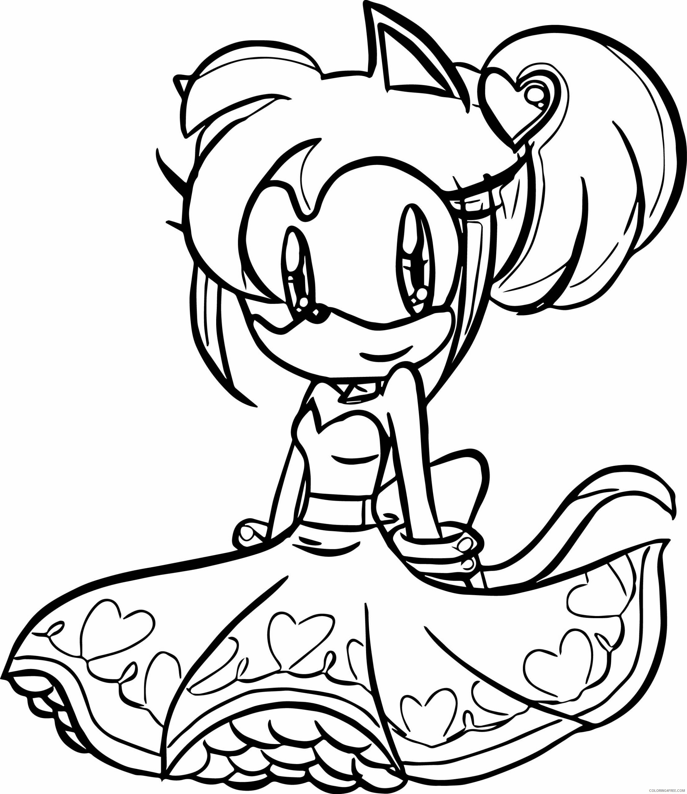 Amy Sonic Coloring Pages Printable Sheets awesome Little Princess Amy Rose 2021 a 5633 Coloring4free