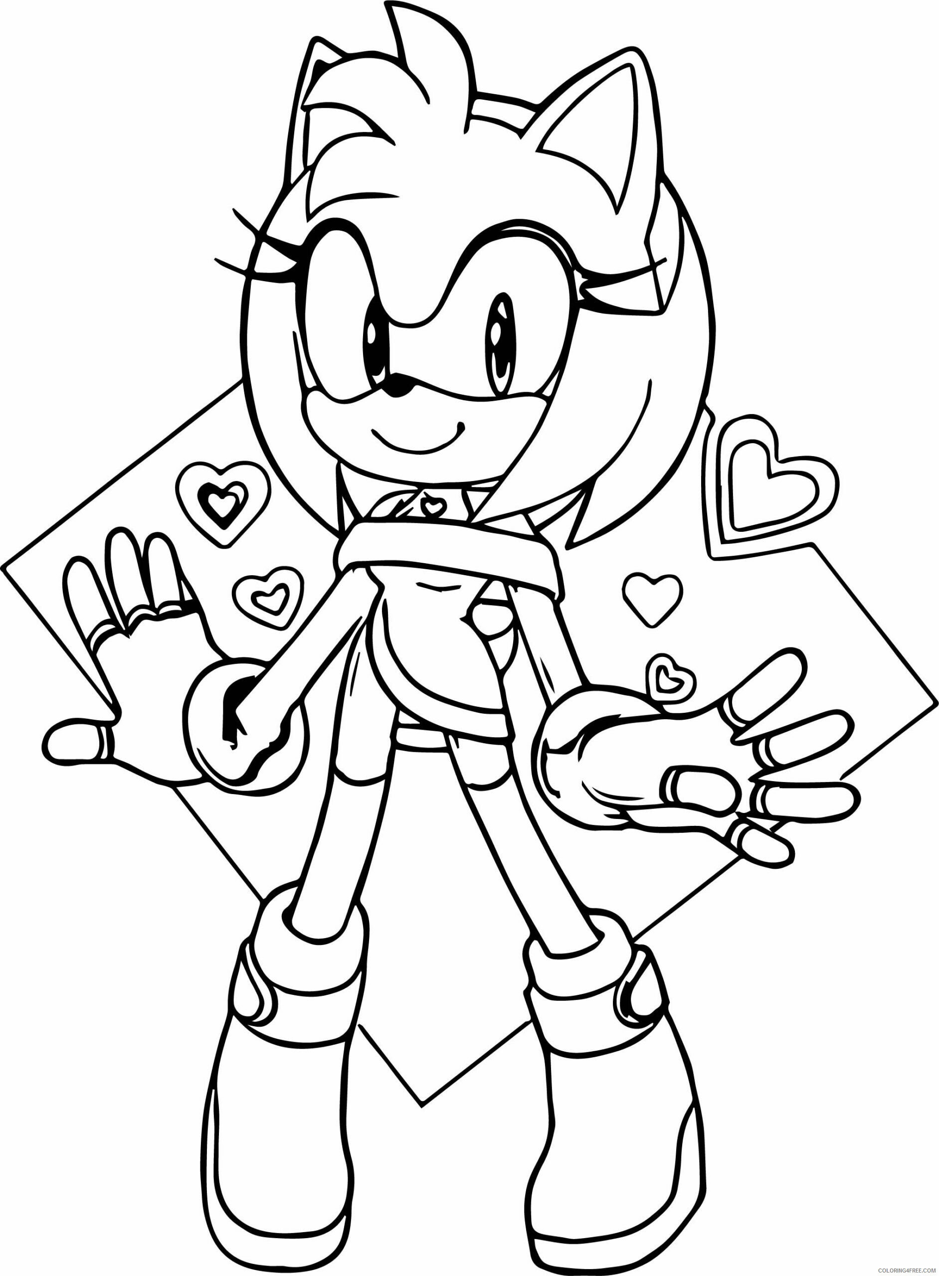Amy Sonic Coloring Pages Printable Sheets cool Zealous Amy Rose Coloring 2021 a 5635 Coloring4free