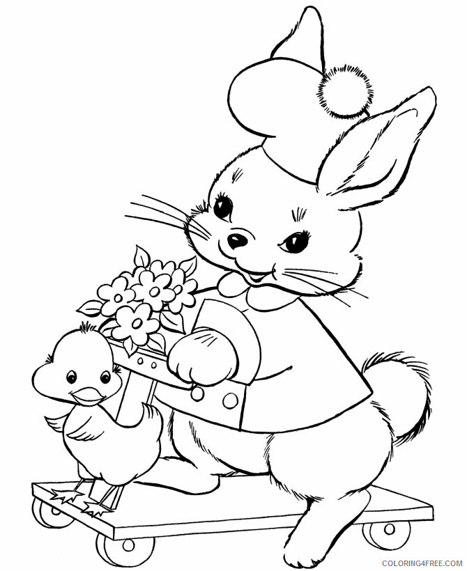 An Easter Bunny Coloring Pages Printable Sheets Easter Bunny BlueBonkers 2021 a 5663 Coloring4free