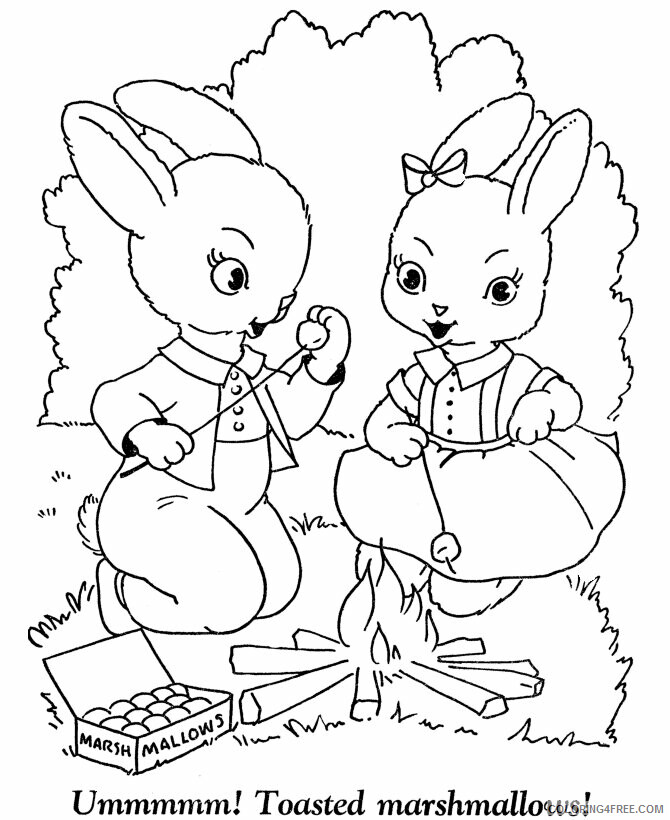 An Easter Bunny Coloring Pages Printable Sheets Easter Bunny Campfire 2021 a 5664 Coloring4free