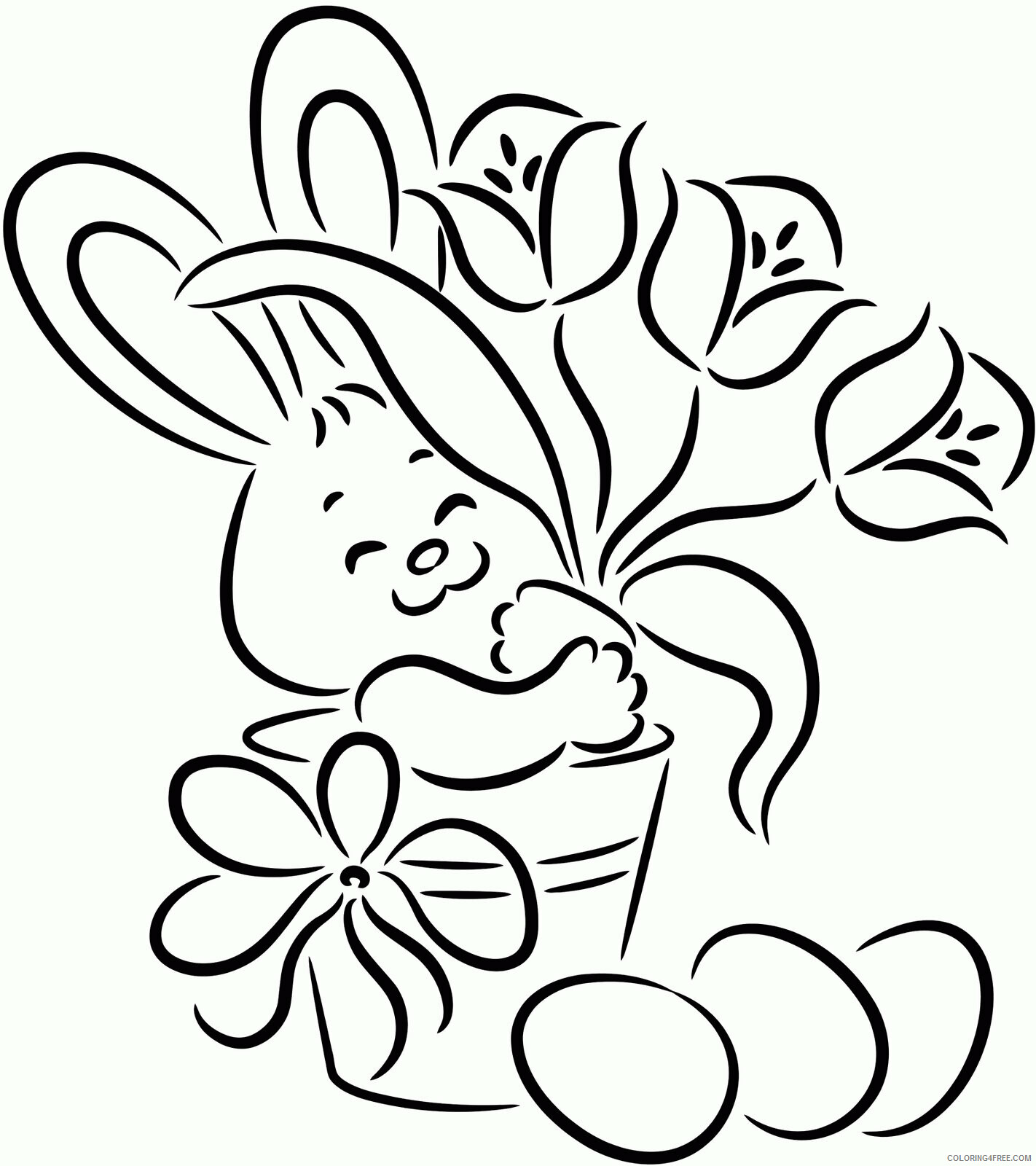 An Easter Bunny Coloring Pages Printable Sheets Easter Bunny easter 2021 a 5665 Coloring4free