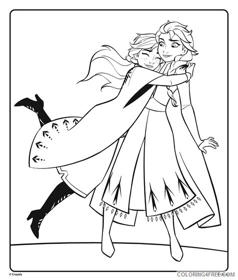 Ana Frozen 2 Coloring Pages Printable Sheets Anna and Elsa from Disney 2021 a 5675 Coloring4free