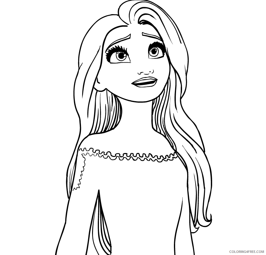 Ana Frozen 2 Coloring Pages Printable Sheets Elsa from Frozen 2 coloring 2021 a 5679 Coloring4free