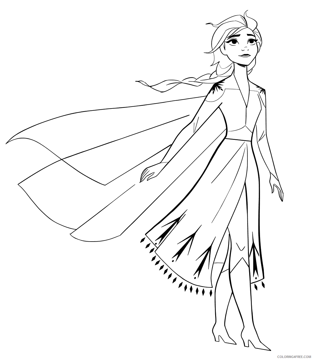 Ana Frozen 2 Coloring Pages Printable Sheets Elsaom Newozen To Color Coloring 2021 a 5680 Coloring4free