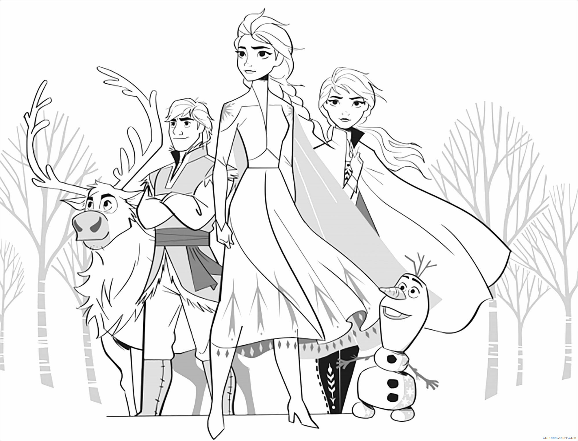 Ana Frozen 2 Coloring Pages Printable Sheets Frozen 2 Elsa Anna Olaf 2021 a 5683 Coloring4free