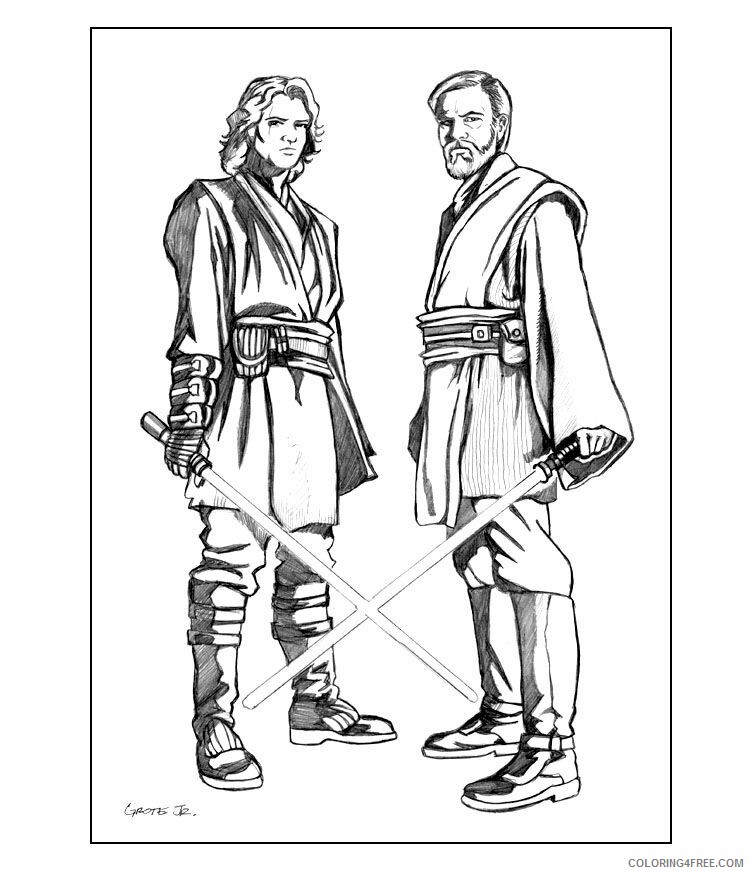 Anakin Skywalker Coloring Page Printable Sheets Star Wars coloring 2021 a 5719 Coloring4free