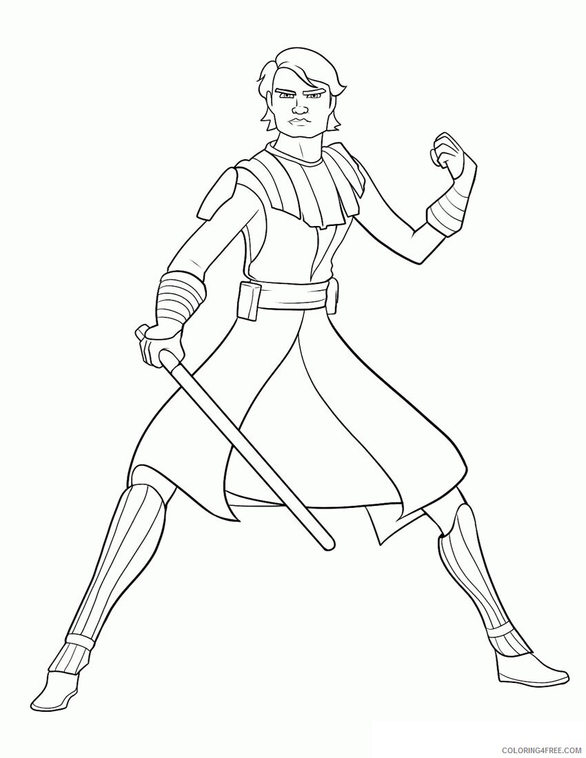 Anakin Skywalker Coloring Page Printable Sheets Star Wars – Anakin Skywalker 2021 a 5715 Coloring4free