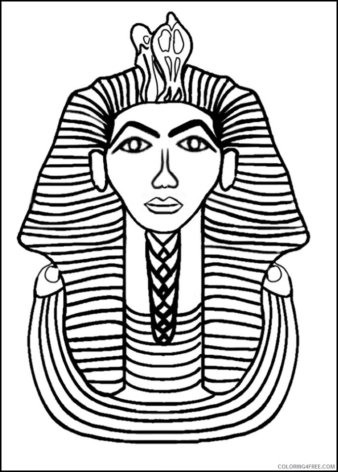 Ancient Egypt Coloring Pages Printable Sheets Ancient Costume Fashion Egyptian King 2021 a Coloring4free
