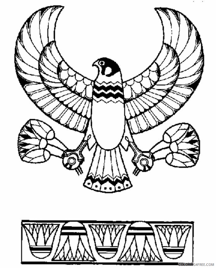 Ancient Egypt Coloring Pages Printable Sheets Ancient Egypt Eagle God Horus 2021 a 5828 Coloring4free