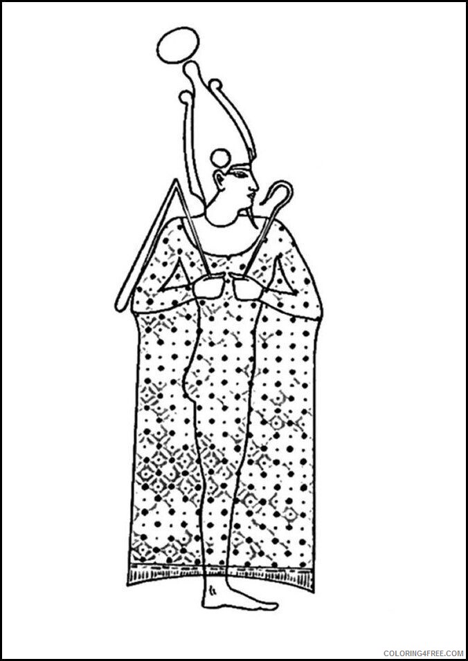 Ancient Egypt Coloring Pages Printable Sheets Costume Fashion Egyptian King 2021 a Coloring4free