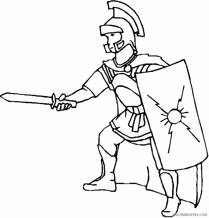 Ancient Roman War Coloring Pages Printable Sheets centurion roman soldier picture 2021 a Coloring4free