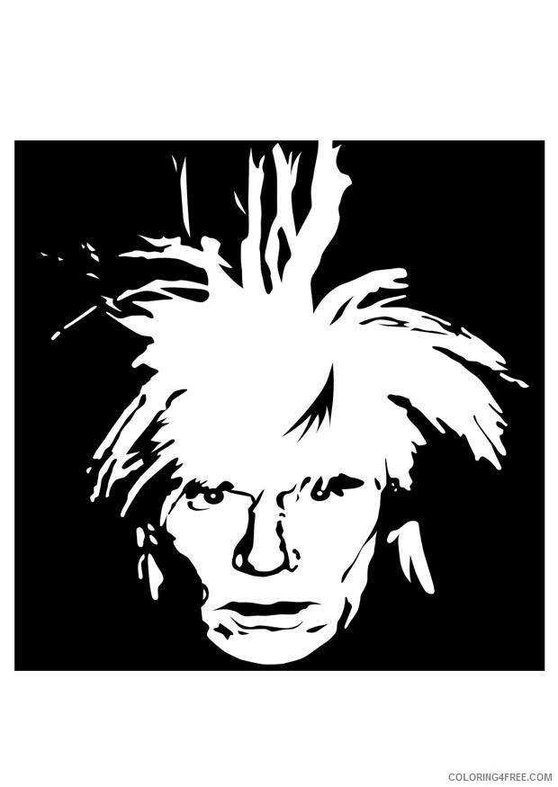 Andy Warhol Coloring Pages Free Printable Sheets page Andy Warhol img 2021 a 5895 Coloring4free