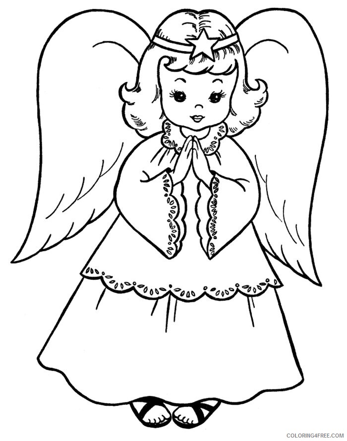 Angel Coloring Book Pages Printable Sheets Angel Pages 2021 a 5956 Coloring4free