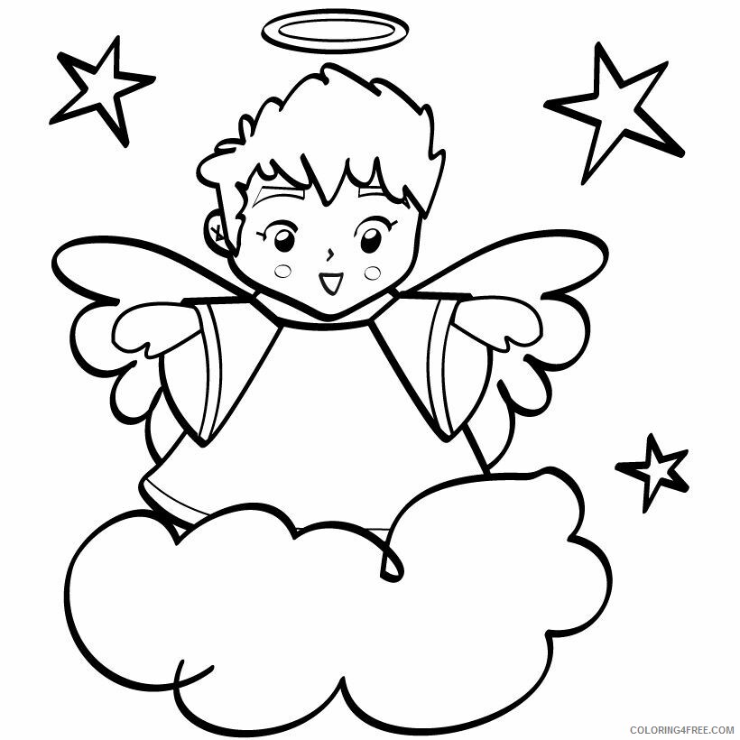 Angel Coloring Book Pages Printable Sheets Free Printable Angel Pages 2021 a 5977 Coloring4free