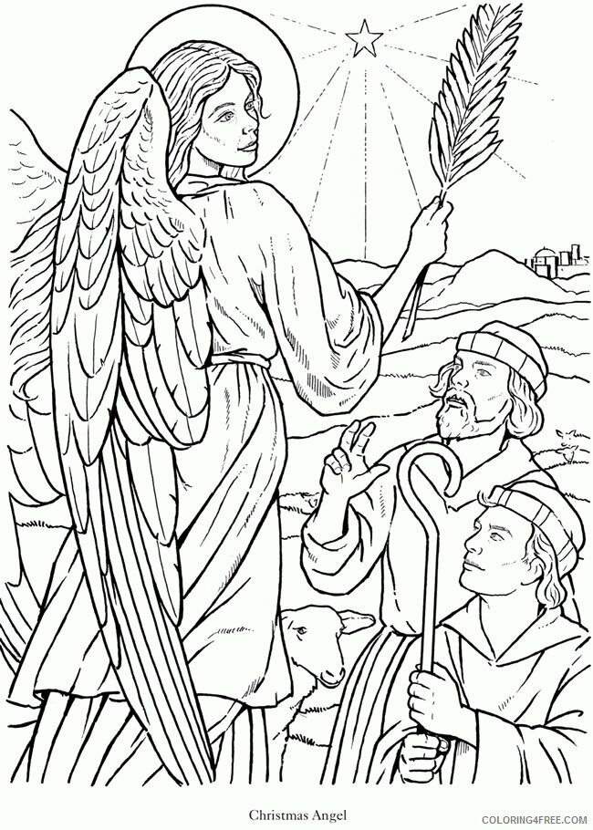 Angel Coloring Book Pages Printable Sheets Glorious Angels Book Adult 2021 a 5979 Coloring4free