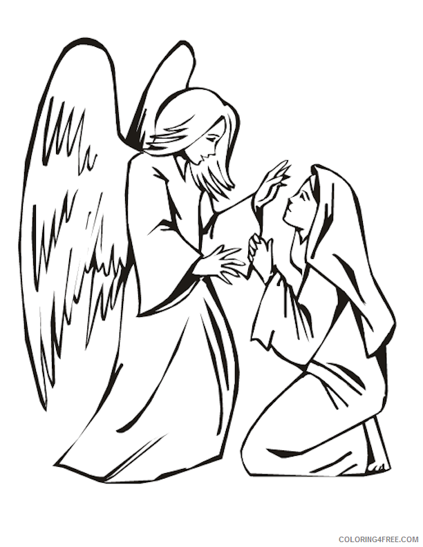 Angel Coloring Pages to Print Printable Sheets 001 Angels 2 2021 a 5997 Coloring4free