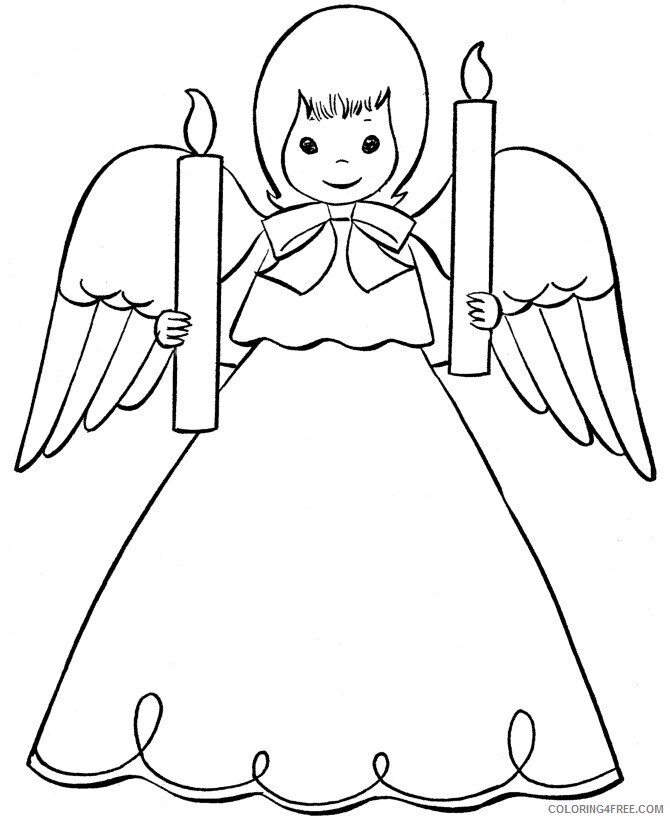 Angel Coloring Pages to Print Printable Sheets Christmas Angel 012 2021 a 5991 Coloring4free