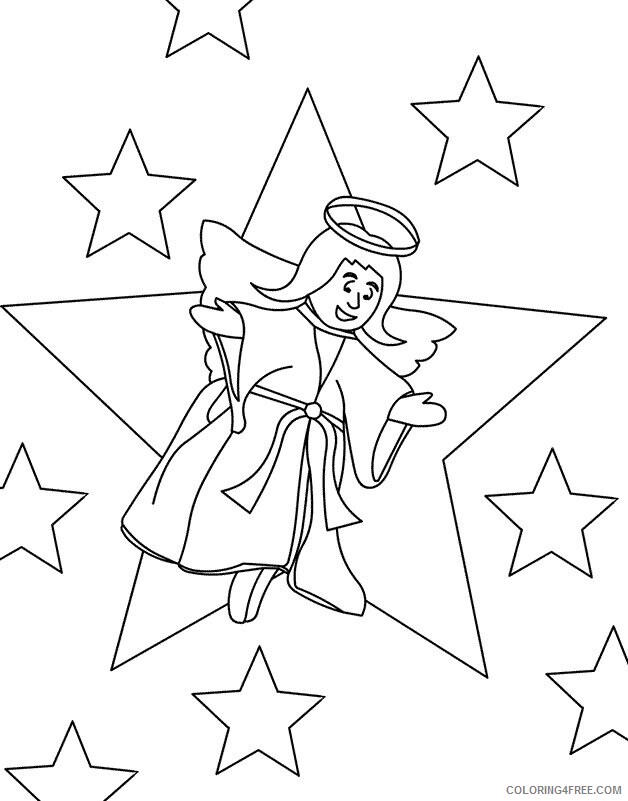 Angel Coloring Pages to Print Printable Sheets Christmas Angel Free Pages 2021 a 5993 Coloring4free