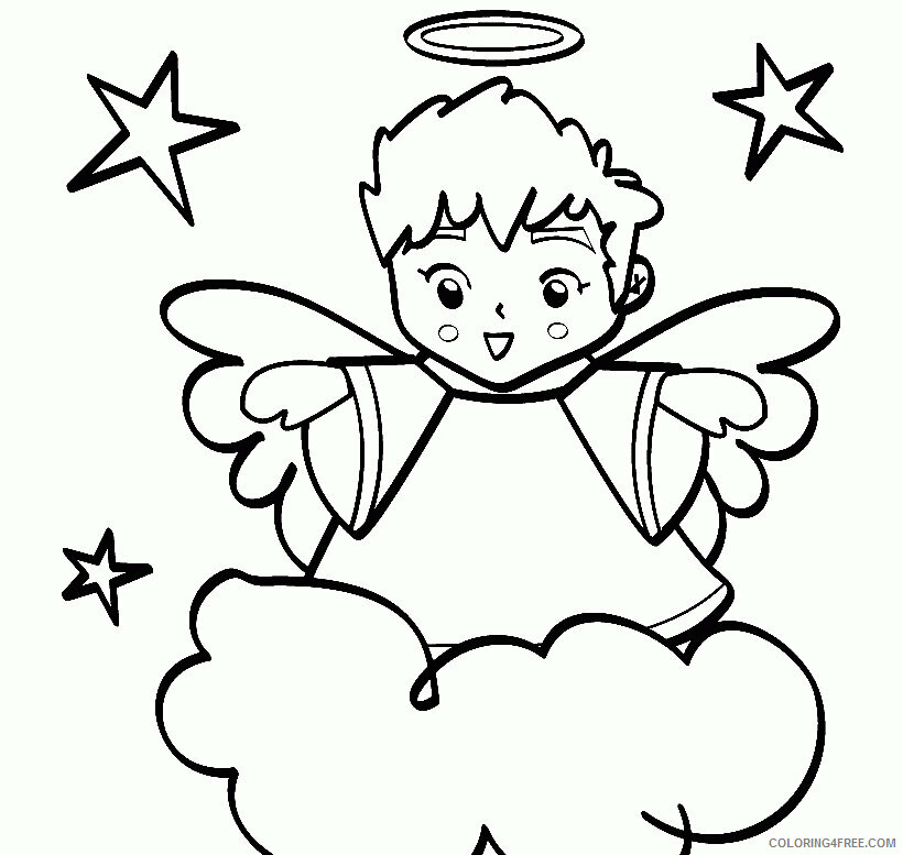 Angel Coloring Pages to Print Printable Sheets Download A Little Angel Boy 2021 a 6001 Coloring4free