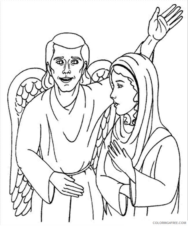 Angel Coloring Pages to Print Printable Sheets Mary Gabriel Peoples 2021 a 6000 Coloring4free