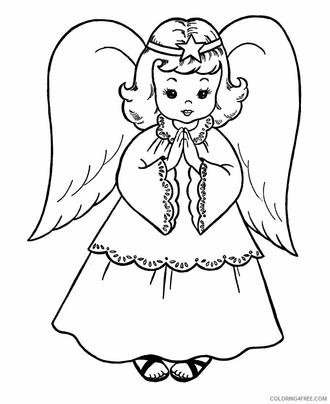 Angel Coloring Pages to Print Printable Sheets Printable Angel Other 2021 a 6007 Coloring4free