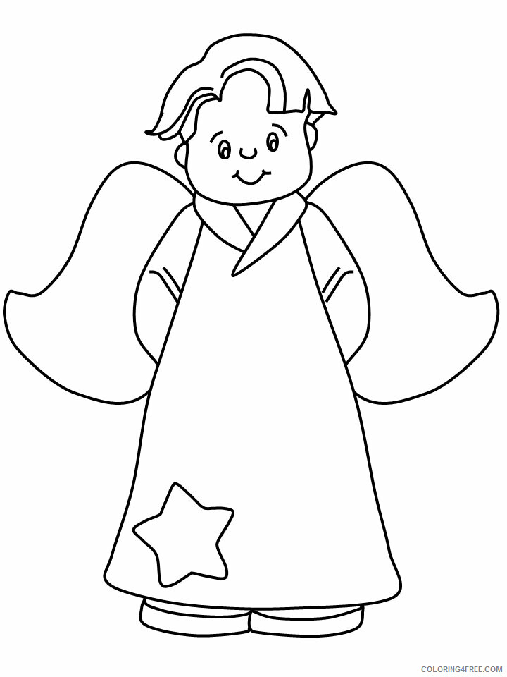 Angel Coloring Pictures Printable Sheets angel printable Quoteko 2021 a 6011 Coloring4free