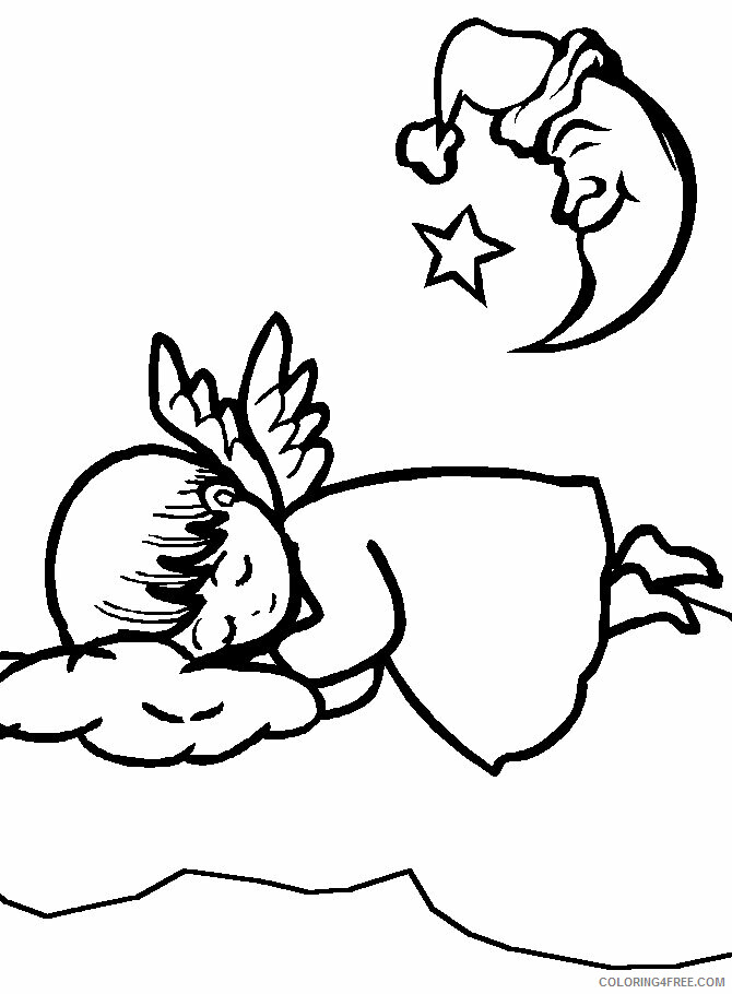 Angel Coloring Printable Sheets Angel Pages 2021 a 5939 Coloring4free