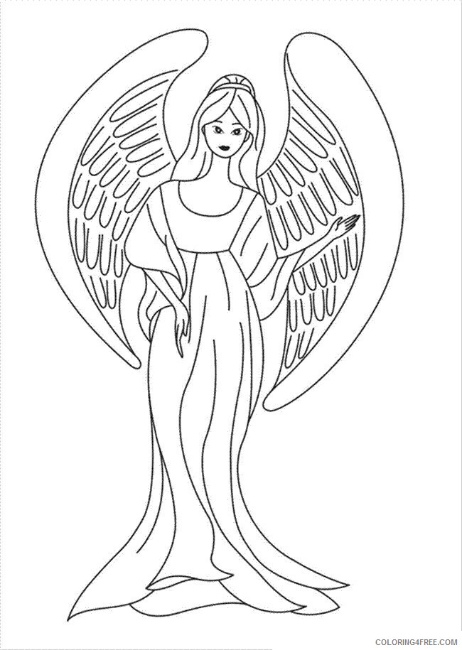 Angel Coloring Printable Sheets Angel Sheets 2021 a 5951 Coloring4free
