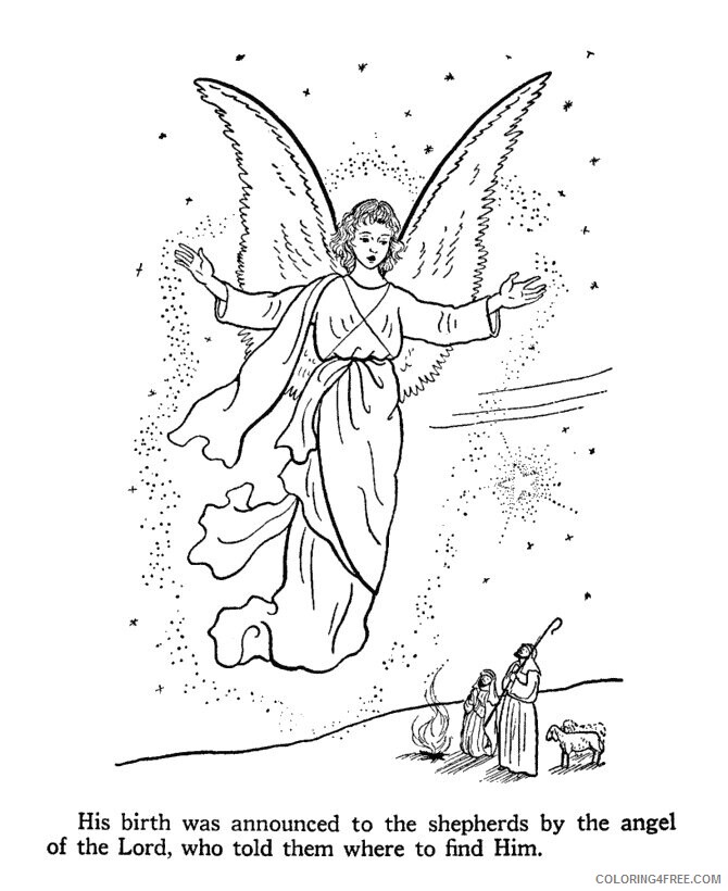 Angel Coloring Printable Sheets Angel to print 2021 a 5942 Coloring4free