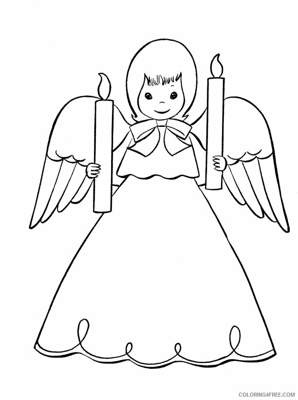 Angel Coloring Printable Sheets Bible Printables Christmas Scenes Coloring 2021 a 5949 Coloring4free