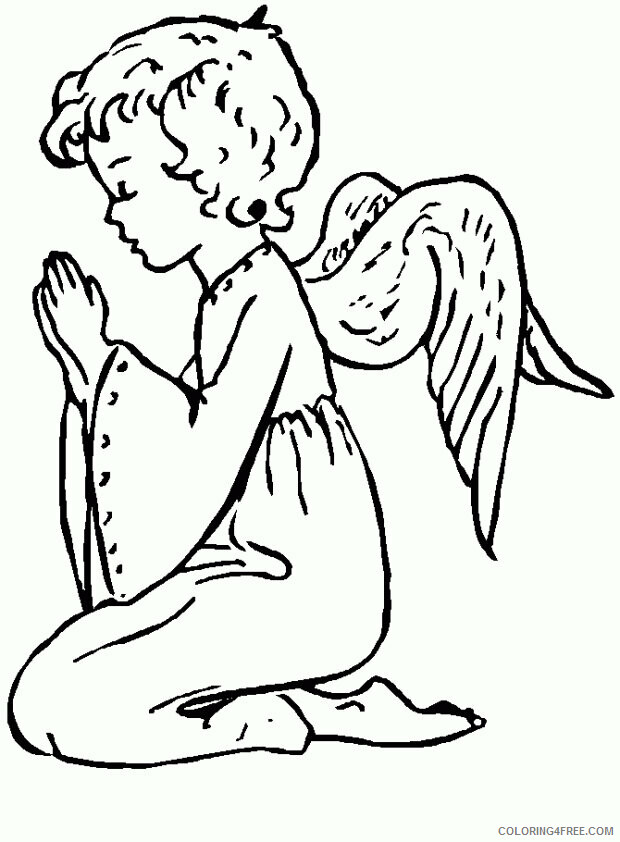 Angel Coloring Printable Sheets Free printable angel pages 2021 a 5953 Coloring4free