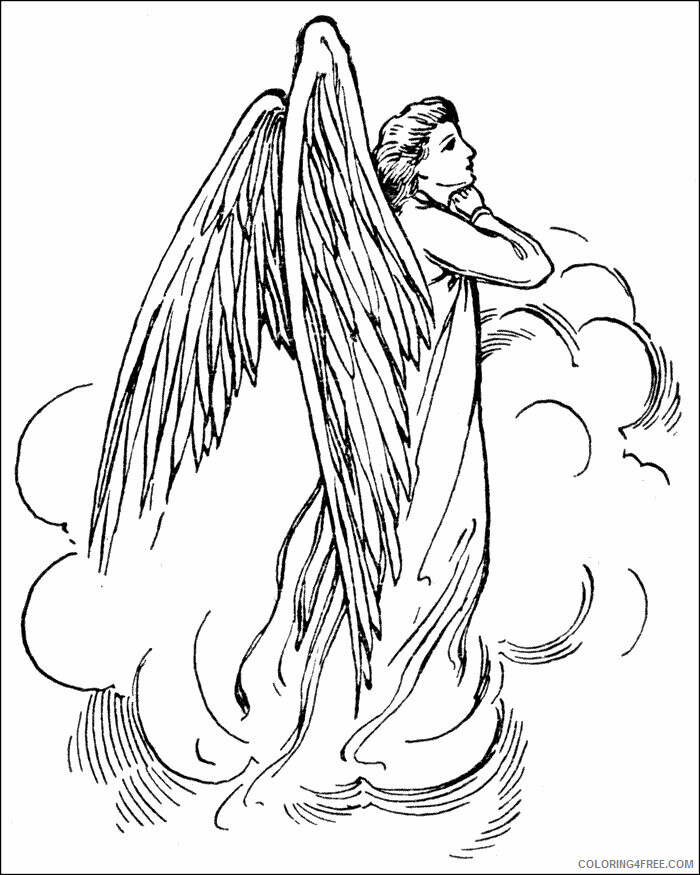 Angel Coloring Printable Sheets angel wings image 2021 a 5945 Coloring4free