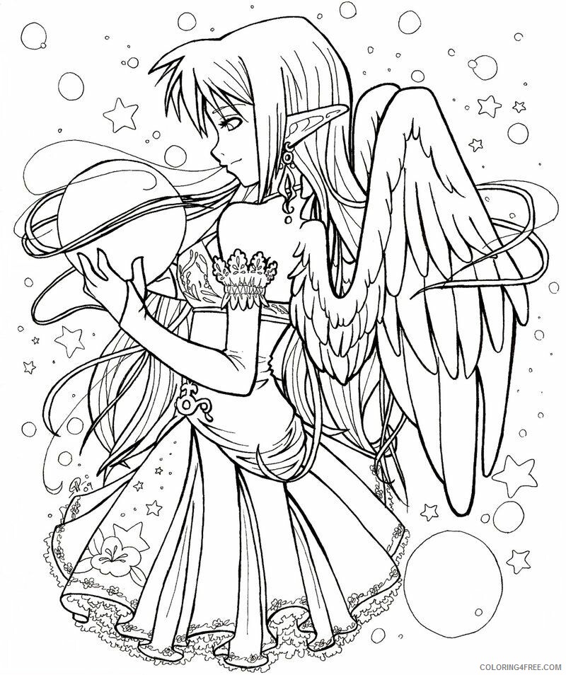 Angel Coloring Printable Sheets anime wing Colouring jpg 2021 a 5948 Coloring4free