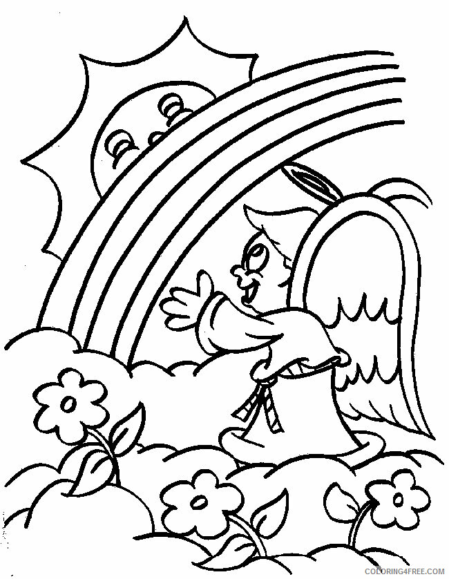 Angel Coloring Sheets Printable Sheets Page Christmas angel coloring 2021 a 6029 Coloring4free