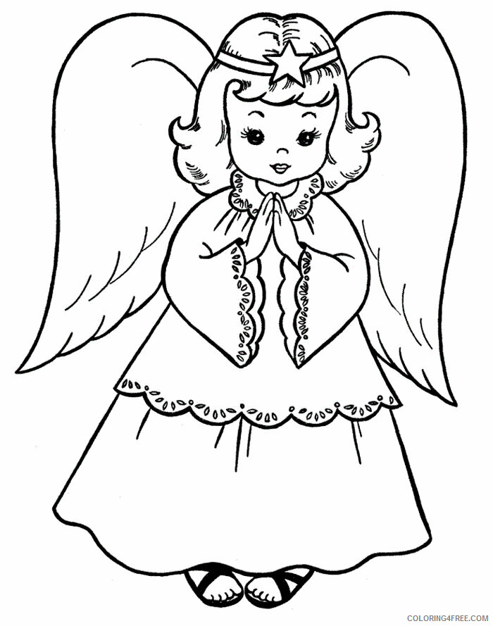 Angel Pictures for Kids Printable Sheets Free Printable Angel Pages 2021 a 6050 Coloring4free