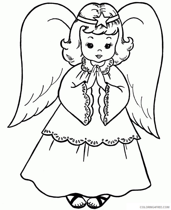 Angel Pictures for Kids Printable Sheets christmas angel printable 2021 a 6045 Coloring4free