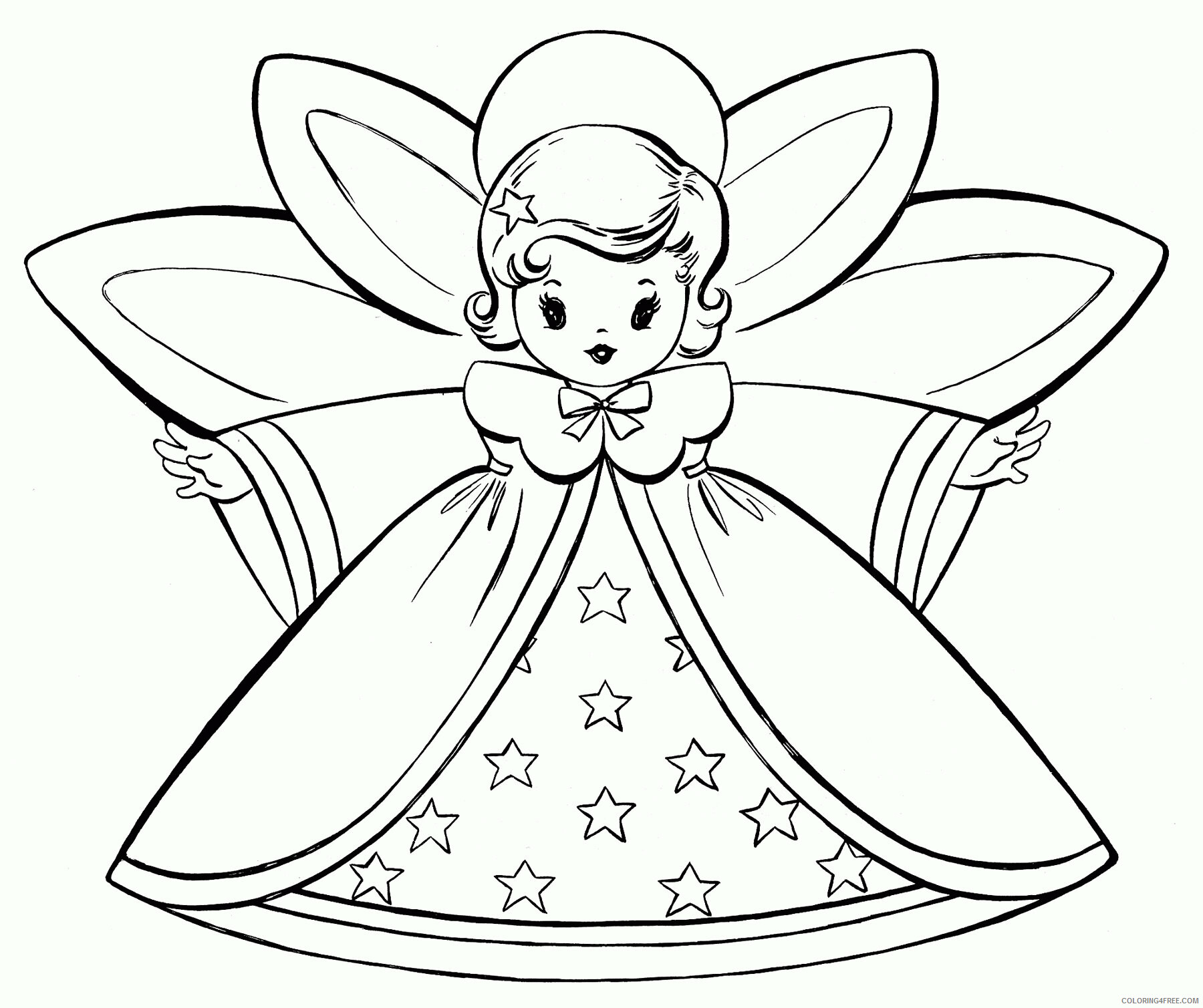 Angel Wing Coloring Page Printable Sheets Angel Wings Angel 2021 a 6076 Coloring4free