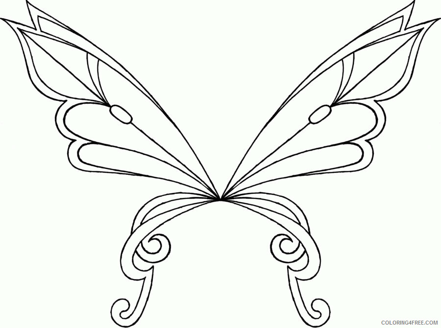 Angel Wing Coloring Page Printable Sheets How to Color Angel Wings 2021 a 6086 Coloring4free