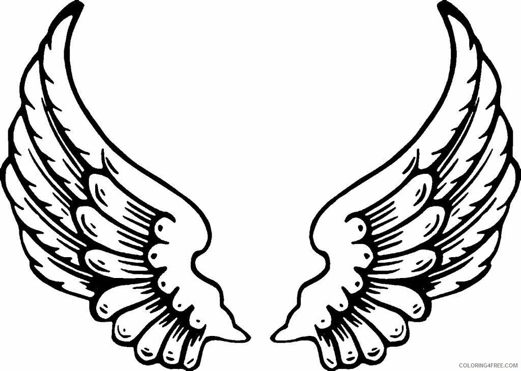 Angel Wings Coloring Pages Printable Sheets Angel Wing Printable 2021 a 6088 Coloring4free