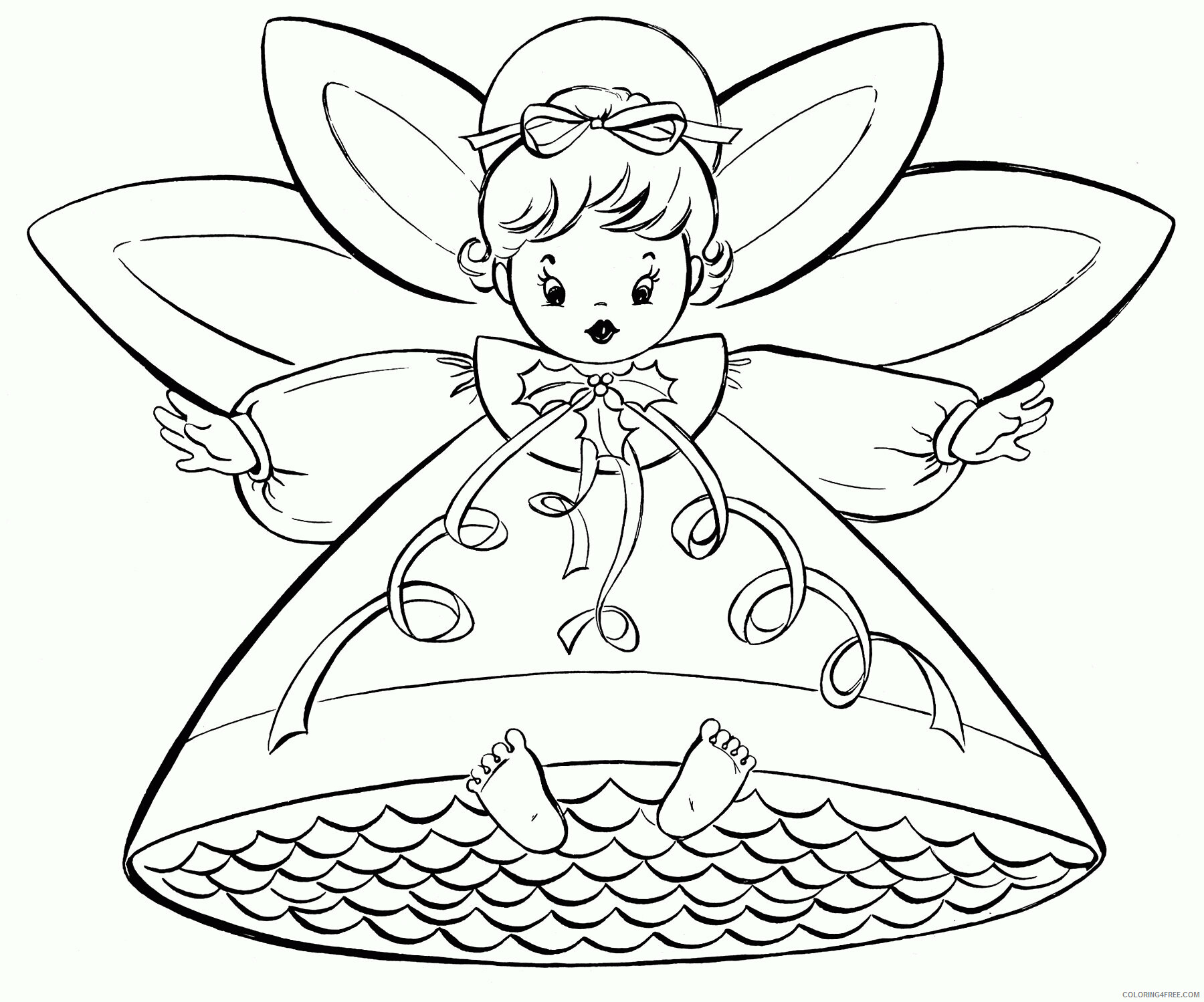 Angel Wings Coloring Pages to Print Printable Sheets Angel Print Out 2021 a 6097 Coloring4free
