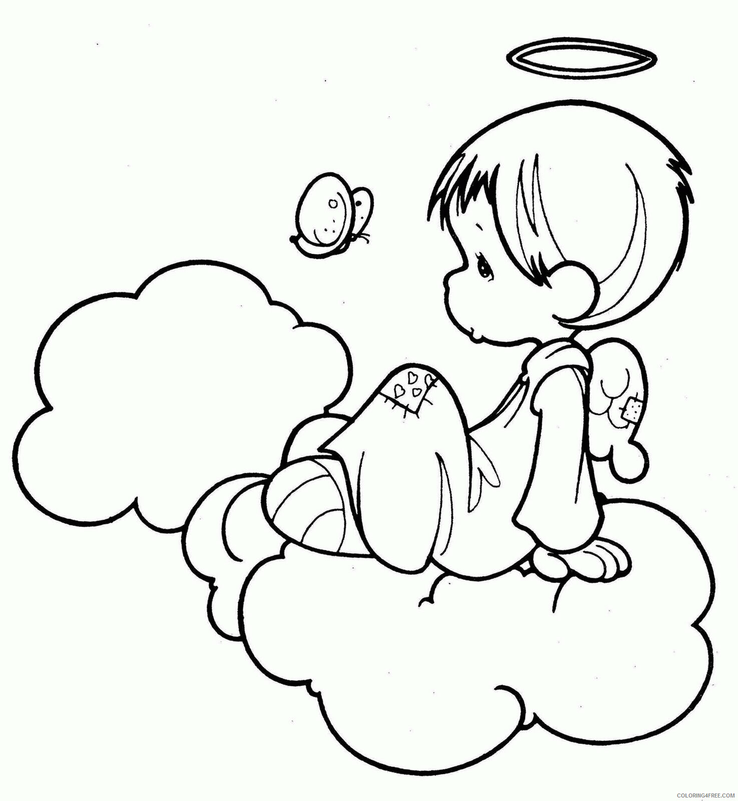 Angel Wings Coloring Pages to Print Printable Sheets Angel Wings Angel 2021 a 6099 Coloring4free