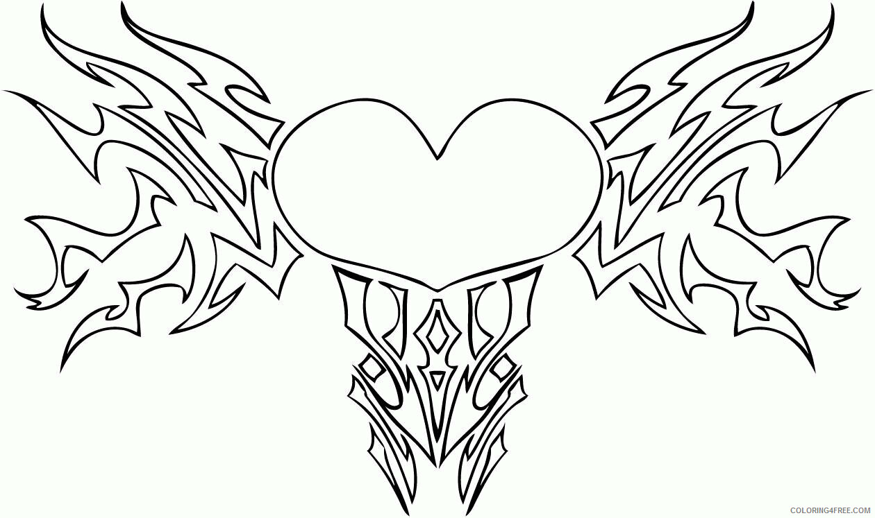 Angel Wings Coloring Pages to Print Printable Sheets Cross With Angel 2021 a 6101 Coloring4free