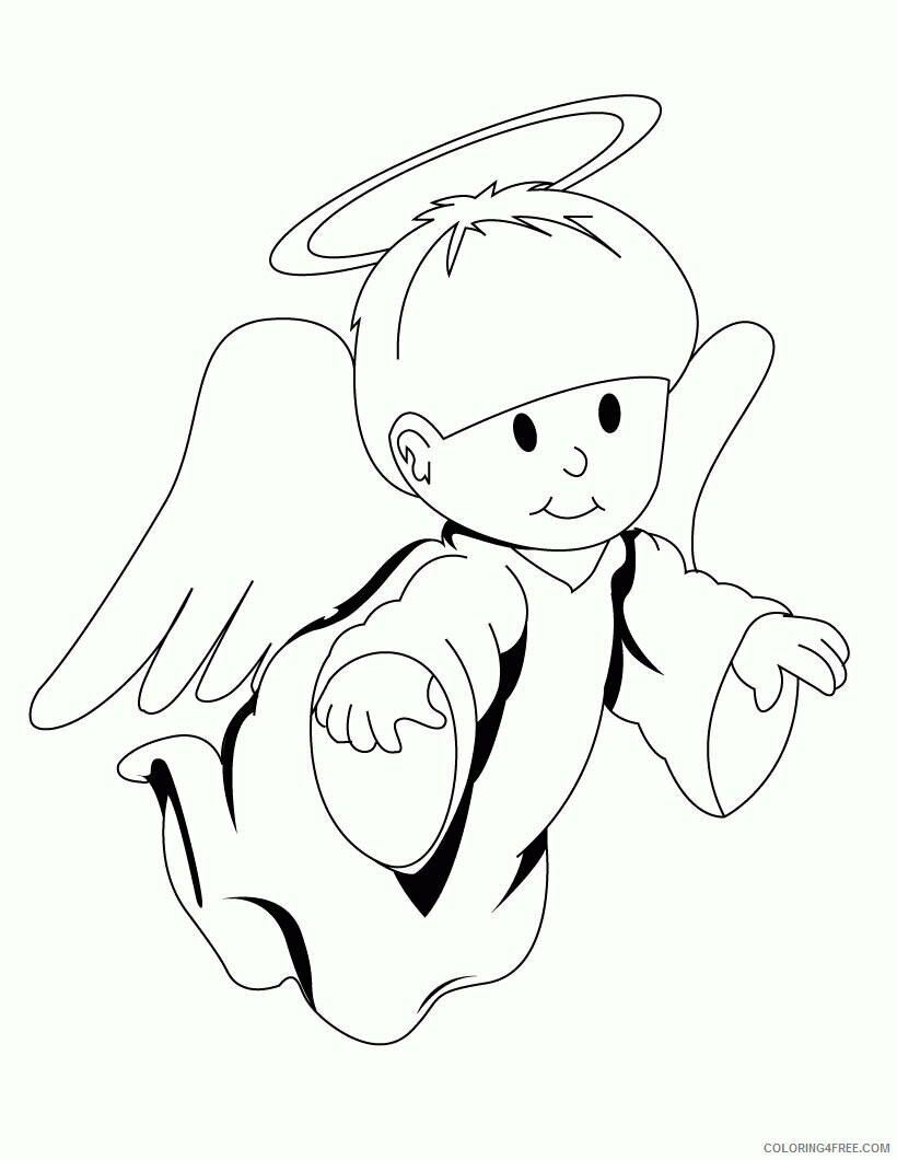 Angel Wings Coloring Pages to Print Printable Sheets Free Printable Angel Pages 2021 a 6105 Coloring4free