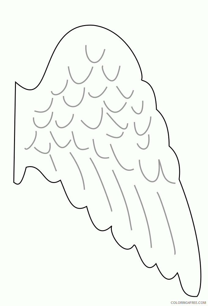 Angel Wings Coloring Pages to Print Printable Sheets How to Color Angel Wings 2021 a 6108 Coloring4free