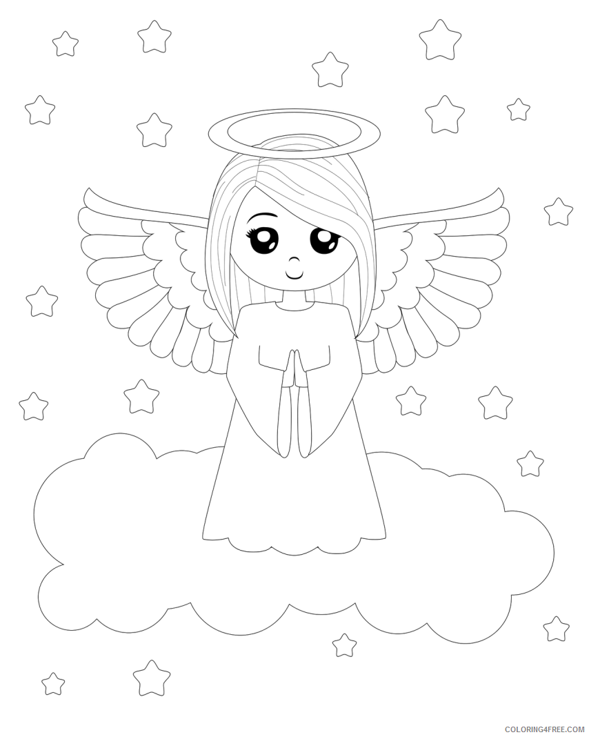 Angel Wings Coloring Pages to Print Printable Sheets Printable Angel Wings Pages 2021 a 6110 Coloring4free